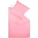 Pinke Fleuresse Colours Satinbettwäsche mit Reißverschluss aus Mako-Satin maschinenwaschbar 240x220 