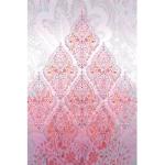 Rosa Blumenmuster Arabische Fleuresse Kuscheldecken & Wohndecken mit Ornament-Motiv aus Mako-Satin 