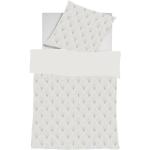 Weiße Fleuresse Satinbettwäsche mit Reißverschluss aus Baumwolle 135x200 