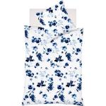 Marineblaue Motiv Fleuresse Blumenbettwäsche trocknergeeignet 155x200 2-teilig 