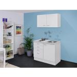 Reduzierte Weiße Flex-Well Singleküchen & Miniküchen aus Kunststoff Breite 100-150cm, Höhe 0-50cm, Tiefe 0-50cm 