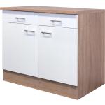 Reduzierte Moderne Flex-Well Küchenunterschränke aus Eiche Breite 100-150cm, Höhe 50-100cm, Tiefe 50-100cm 