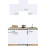 Reduzierte Weiße Moderne Flex-Well Singleküchen & Miniküchen aus Holz Breite 100-150cm, Höhe 100-150cm, Tiefe 0-50cm 