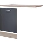 Reduzierte Graue Moderne Flex-Well Küchenunterschränke matt aus Eiche Breite 100-150cm, Höhe 50-100cm, Tiefe 50-100cm 