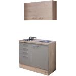 Reduzierte Flex-Well Singleküchen & Miniküchen aus Holz Breite 100-150cm, Höhe 0-50cm, Tiefe 0-50cm 