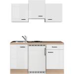 Reduzierte Weiße Flex-Well Singleküchen & Miniküchen aus Eiche Energieklasse mit Energieklasse F Breite 100-150cm, Höhe 0-50cm, Tiefe 0-50cm 