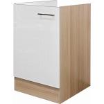 Reduzierte Weiße Flex-Well Küchenunterschränke aus Holz Breite 0-50cm, Höhe 50-100cm, Tiefe 50-100cm 