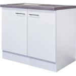 Reduzierte Weiße Moderne Flex-Well Küchenunterschränke Breite 100-150cm, Höhe 50-100cm, Tiefe 50-100cm 
