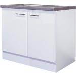Reduzierte Weiße Moderne Flex-Well Küchenunterschränke aus Metall Breite 100-150cm, Höhe 50-100cm, Tiefe 50-100cm 
