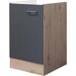 Reduzierte Graue Flex-Well Küchenunterschränke aus Holz Breite 0-50cm, Höhe 50-100cm, Tiefe 50-100cm 