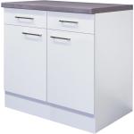 Reduzierte Weiße Moderne Flex-Well Küchenunterschränke aus Metall Breite 50-100cm, Höhe 50-100cm, Tiefe 50-100cm 