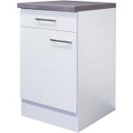 Weiße Flex-Well Küchenunterschränke mit Schubladen matt mit Schublade Breite 0-50cm, Höhe 50-100cm, Tiefe 50-100cm 