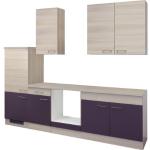 Auberginefarbene Moderne Küchenmöbel matt aus Akazienholz Breite 100-150cm 