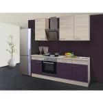 Auberginefarbene Moderne Flex-Well Einbauküchen matt aus Akazienholz Breite 50-100cm 