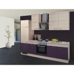 Auberginefarbene Moderne Flex-Well Einbauküchen matt aus Akazienholz Breite 100-150cm 
