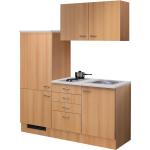 Flex-Well Singleküchen & Miniküchen aus Buche Breite 150-200cm 