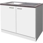 Reduzierte Weiße Flex-Well Küchenunterschränke aus Metall Breite 100-150cm, Höhe 50-100cm, Tiefe 50-100cm 