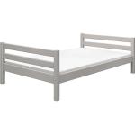Graue Skandinavische FLEXA Nachhaltige Betten aus Massivholz 120x200 