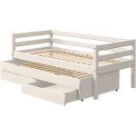 Flexa Classic Bett mit Ausziehbett und 2 Schubladen 90 x 190 cm | Weiß lasiert