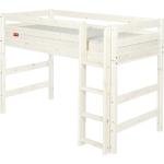 Weiße Skandinavische FLEXA Halbhochbetten & halbhohe Betten aus Massivholz 90x200 
