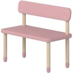 Rosa FLEXA Kinderbänke & Kindersitzbänke aus Massivholz mit Rückenlehne Breite 50-100cm, Höhe 50-100cm, Tiefe 0-50cm 