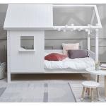 Weiße Skandinavische FLEXA Nachhaltige Hausbetten lackiert 90x200 