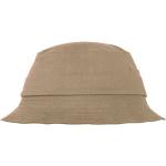Flexfit Cotton Twill Bucket Hat - Unisex Anglerhut für Damen und Herren, einfarbig, mit patentiertem Flexfit Band, Farbe Khaki, Einheitsgröße