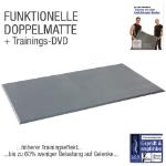 FLEXI-SPORTS Functional Training Doppelmatte Grau 159,5cm x 91,5cm + Übungs-DVD "Training mit dem Funktionalem Boden"