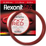 Flexonit Stahlvorfach Angeln Meterware - Red 7x7 0,36mm Länge 20m