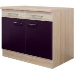 Auberginefarbene Küchenunterschränke mit Schubladen aus Holz mit Schublade Breite 100-150cm, Höhe 100-150cm, Tiefe 50-100cm 