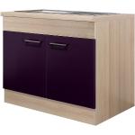 Auberginefarbene Küchenunterschränke aus Holz Breite 100-150cm, Höhe 100-150cm, Tiefe 50-100cm 