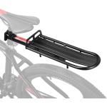 Flexzion Adjustable Bike Cargo Rack 20lb Capacity, Universal Extendable Aluminum Seat Post Rear Carrier Bicycle Touring Mount for Heavy Luggage Saddle Equipment Gear, Black