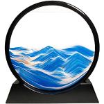 Reduzierte Blaue Runde Sandbilder aus Glas 