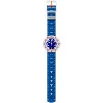 Blaue 3 Bar wasserdichte Swatch Quarz Kunststoffarmbanduhren mit Analog-Zifferblatt mit Kunststoff-Uhrenglas für Kinder 