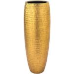Goldene 35 cm Runde Bodenvasen & Vasen für Pampasgras 35 cm metallic aus Glasfaser 