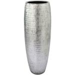 Silberne Moderne 35 cm Runde Bodenvasen & Vasen für Pampasgras 35 cm metallic aus Silber 