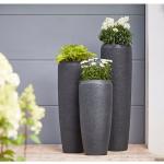 Schwarze Moderne 34 cm Bodenvasen & Vasen für Pampasgras 75 cm aus Glasfaser 