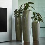 Beige Moderne 34 cm Bodenvasen & Vasen für Pampasgras 75 cm 