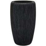 Anthrazitfarbene Moderne 32 cm Runde Bodenvasen & Vasen für Pampasgras 32 cm matt 
