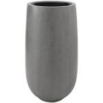 Graue Moderne Runde Bodenvasen & Vasen für Pampasgras 35 cm matt aus Glasfaser 