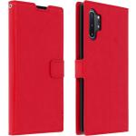 Rote Vintage Samsung Galaxy Note 10+ Hüllen Art: Flip Cases aus Leder mit Ständer 