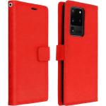 Rote Vintage Samsung Galaxy S20 Cases Art: Flip Cases aus Leder mit Ständer 