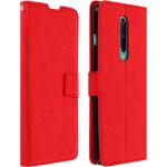 Rote Vintage OnePlus 8 Hüllen Art: Flip Cases aus Leder mit Ständer 