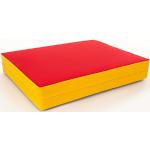 FLIXI Hüpfmatratze - ab 1 Jahre - Turn Matte für Kinder - Spiel Matratze zum Toben - Hüpfen - Balancieren Rot/Gelb