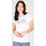 Reduzierte Offwhitefarbene RAGWEAR Bio Nachhaltige T-Shirts aus Baumwolle für Damen Größe L 