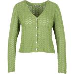 Reduzierte Grüne FLOMAX Bio Mini Nachhaltige Damencardigans aus Baumwolle Größe S 