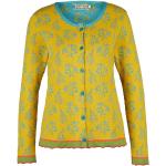 Gelbe FLOMAX Bio Nachhaltige Damencardigans aus Baumwolle Größe M 