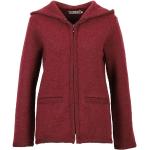 Reduzierte Rote FLOMAX Nachhaltige Kapuzenjacken aus Wolle mit Kapuze für Damen Größe XS 