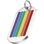 LGBT Gay Pride Schlüsselanhänger & Taschenanhänger aus Edelstahl für Damen 