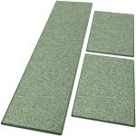 Grüne Unifarbene Floordirekt Rechteckige Bettumrandungen aus Textil 3-teilig 